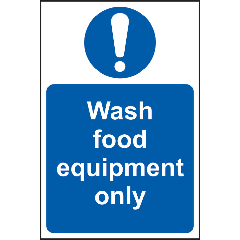 Wash food equipment only - RPVC (200 x 300mm)