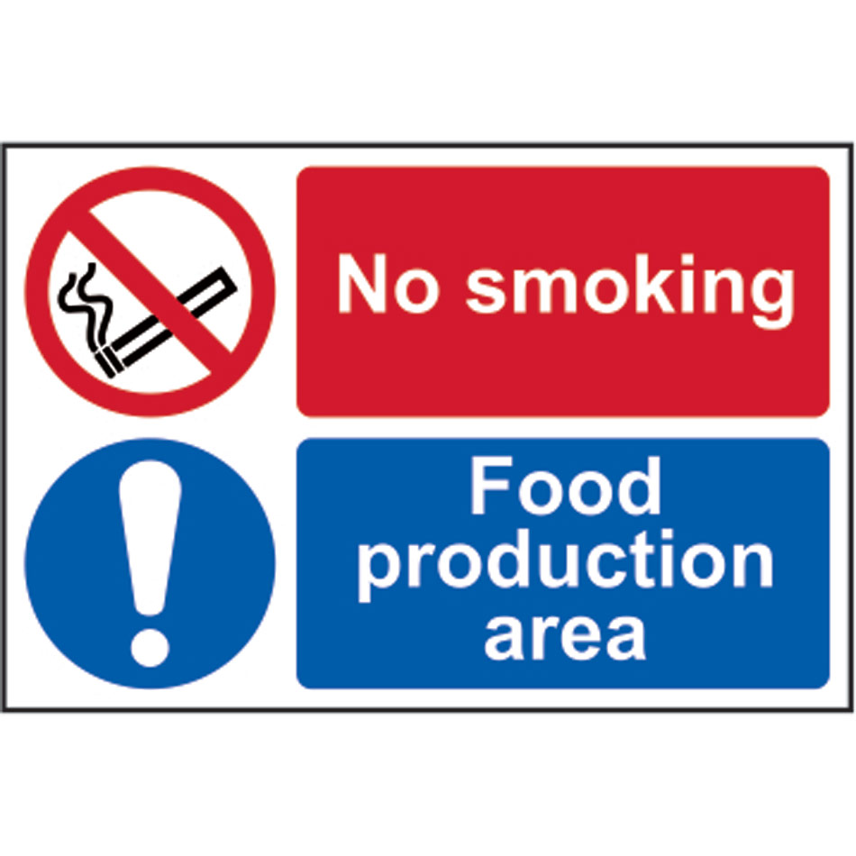 No smoking / Food production area - SAV (150 x 100mm)