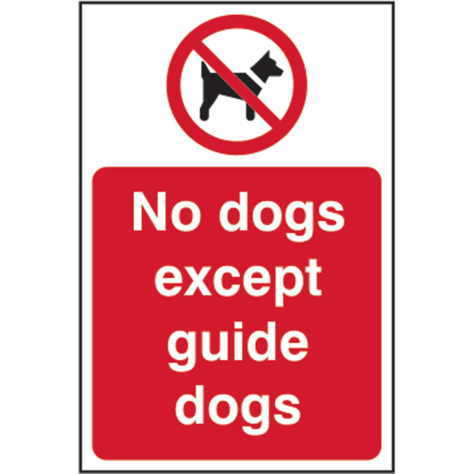 No dogs except guide dogs - RPVC (200 x 300mm)