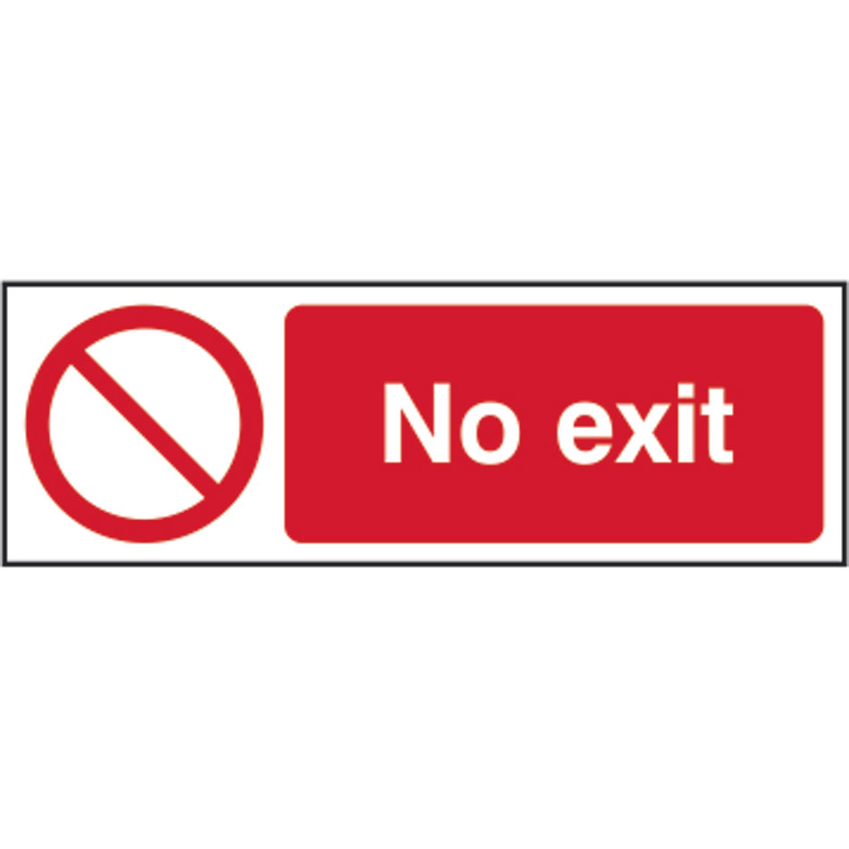 No exit - SAV (300 x 100mm)