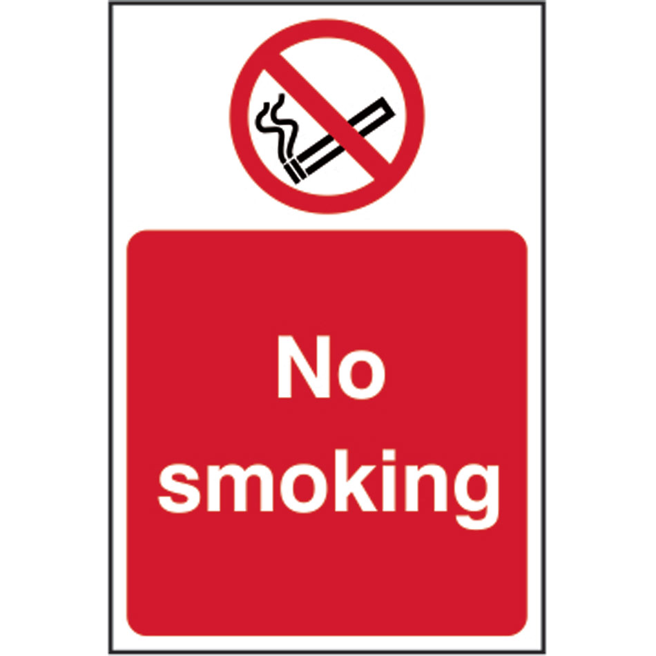 No smoking - RPVC (100 x 150mm)