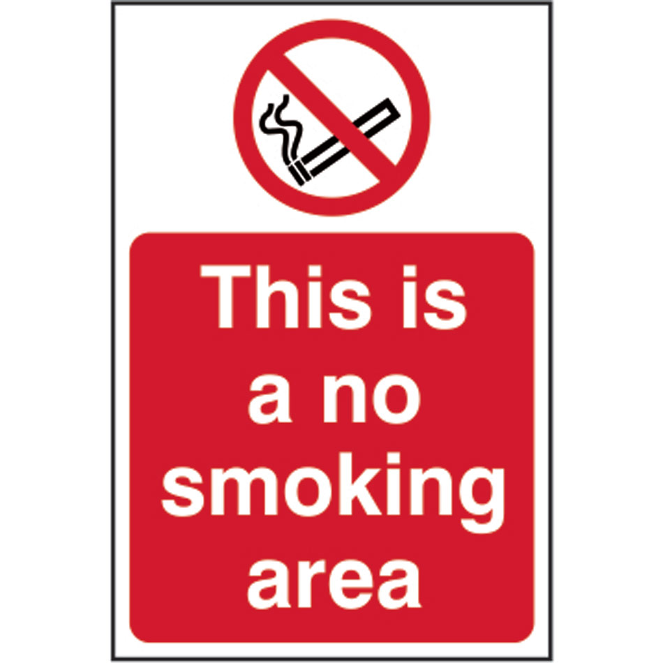 This is a no smoking area - RPVC (200 x 300mm)