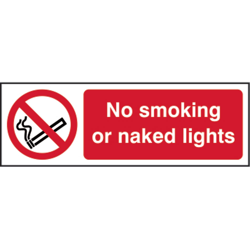 No smoking or naked lights - RPVC (300 x 100mm)