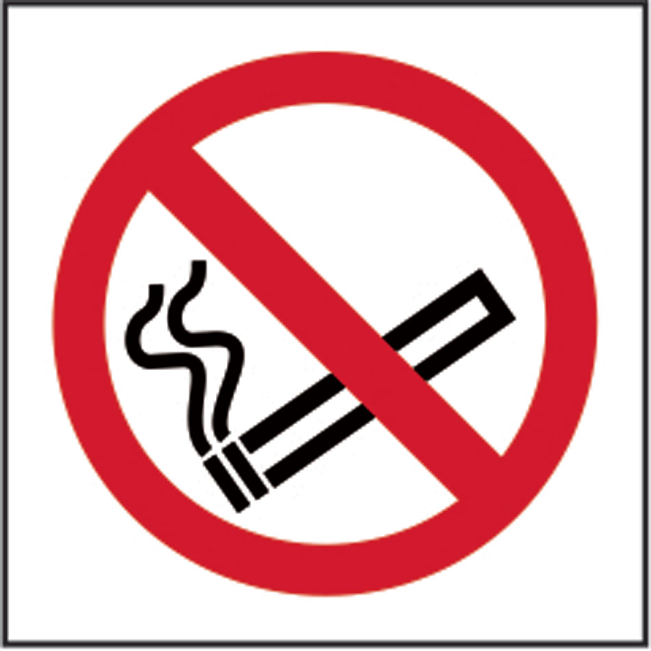 No smoking symbol - SAV (100 x 100mm)