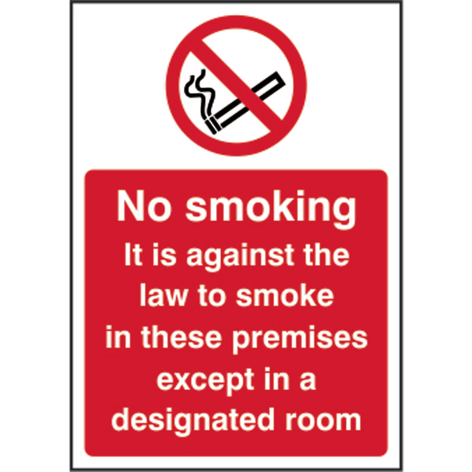 No smoking It is against the law to smoke - RPVC (148 x 210mm)