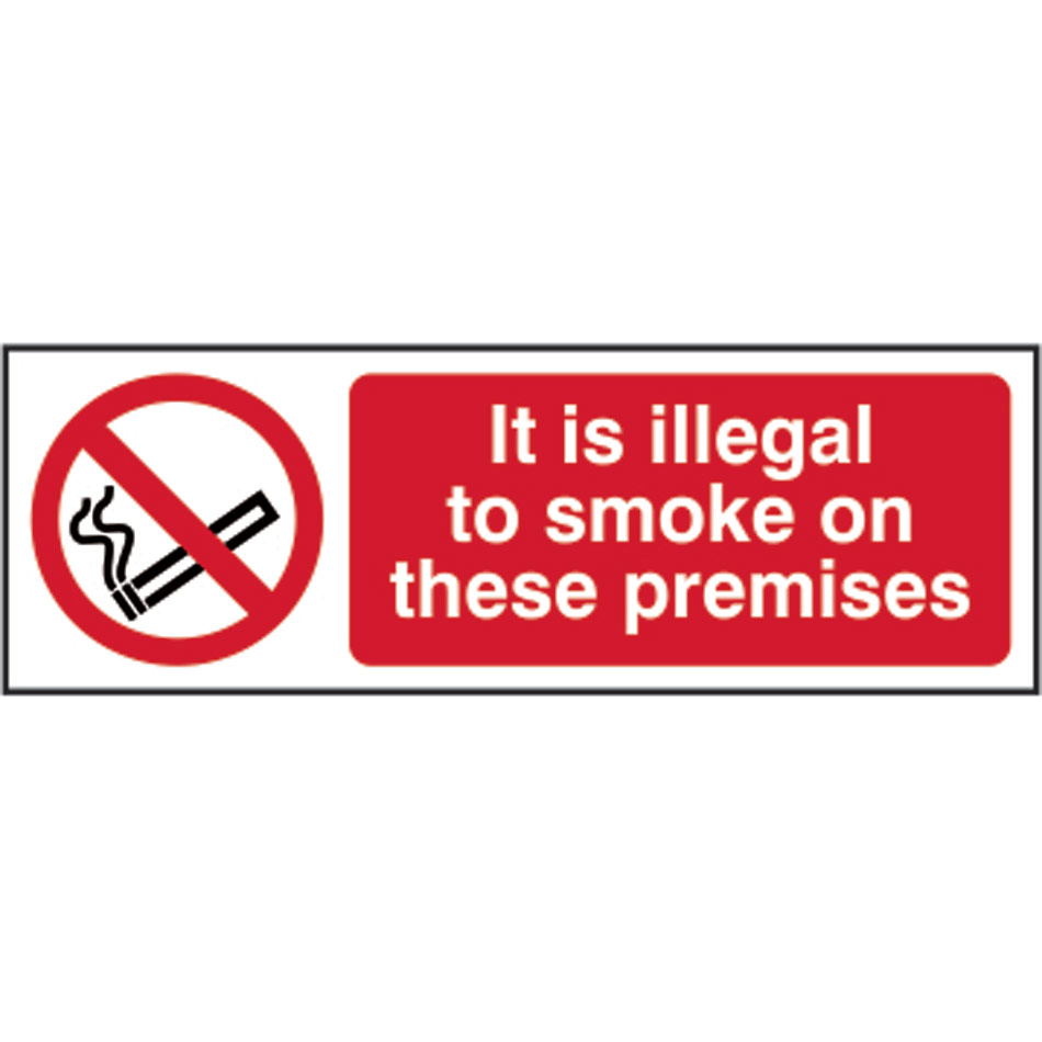 It is illegal to smoke on these premises - RPVC (300 x 100mm)