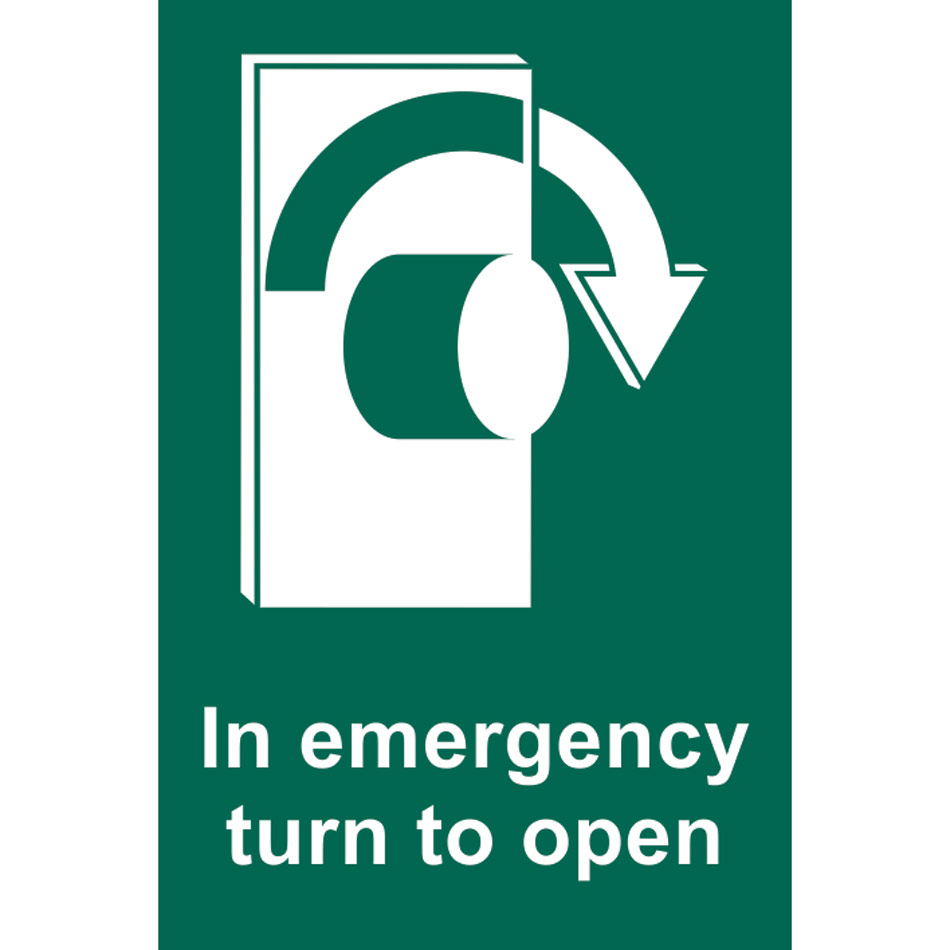 In emergency turn to open (Right) - SAV (100 x 150mm)