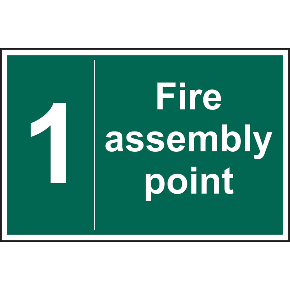 Fire assembly point 1 - RPVC (300 x 200mm)