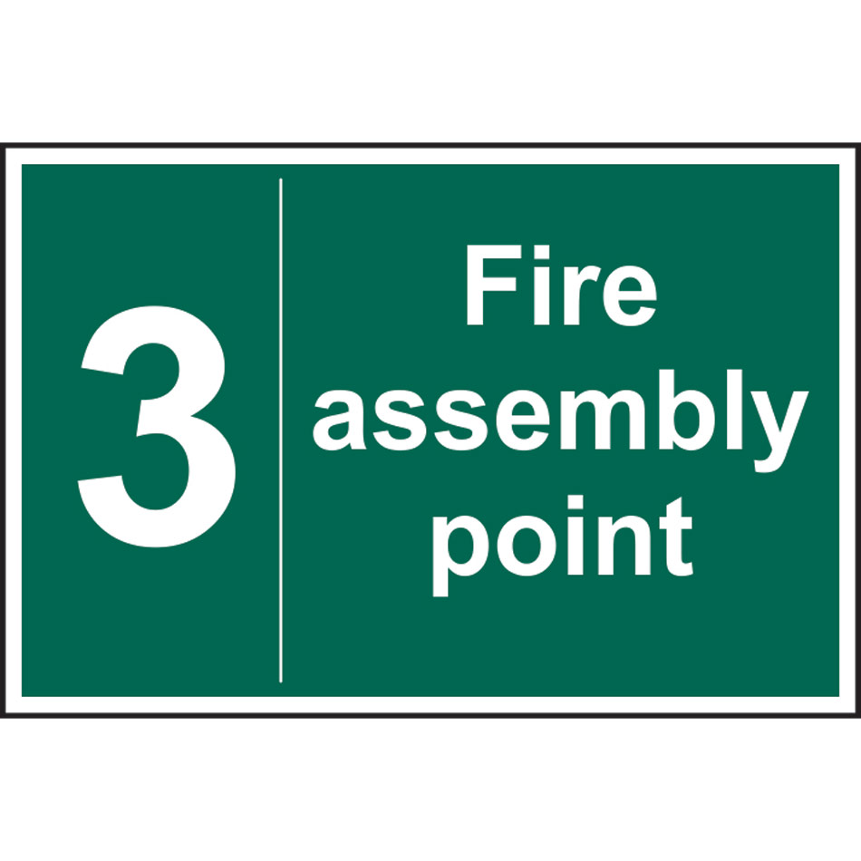 Fire assembly point 3 - RPVC (300 x 200mm)