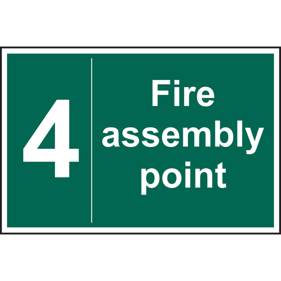 Fire assembly point 4 - RPVC (300 x 200mm)