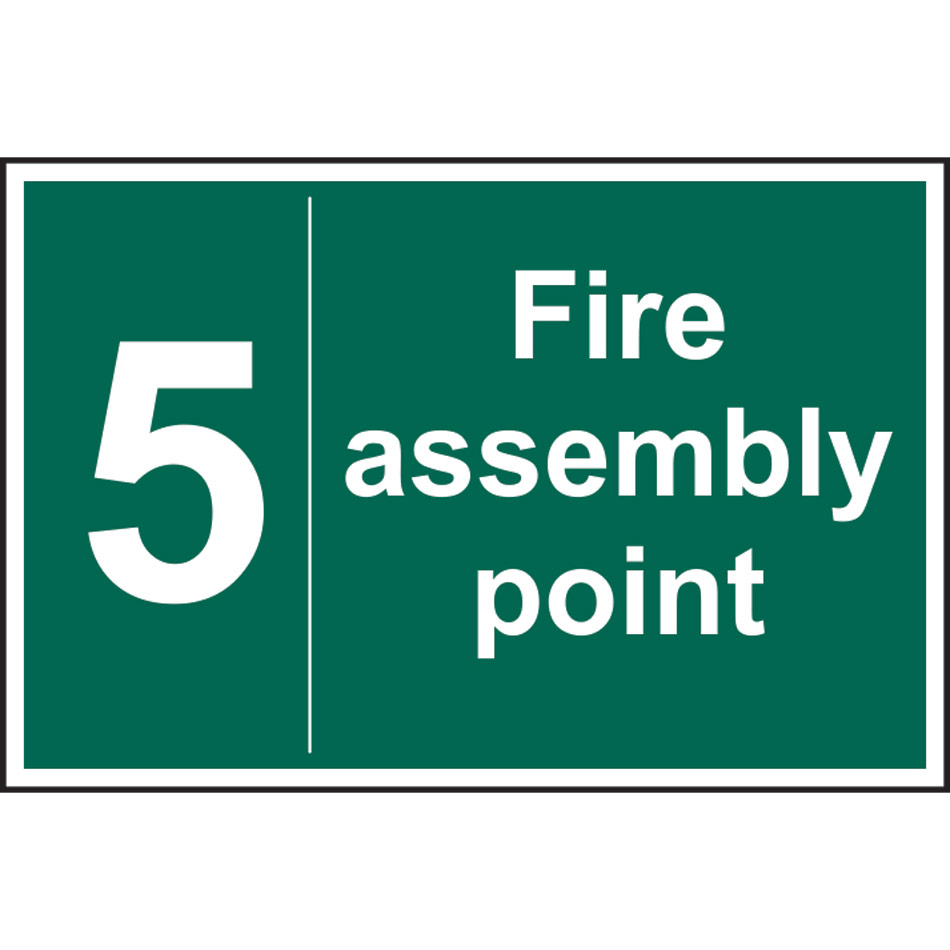 Fire assembly point 5 - RPVC (300 x 200mm)