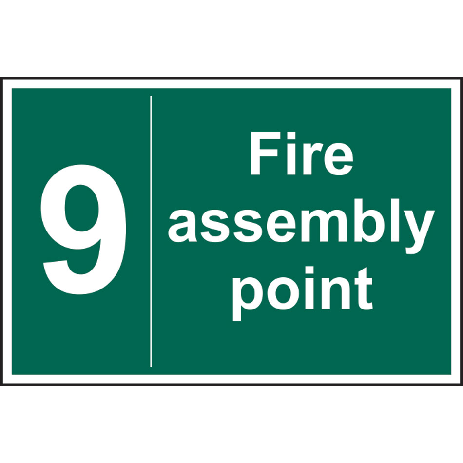 Fire assembly point 9 - RPVC (300 x 200mm)
