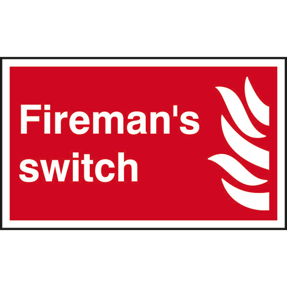 Fireman's switch - SAV (250 x 150mm)