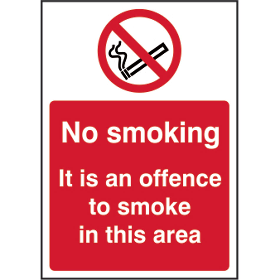 It is an offence to smoke - SAV (210 x 148mm)
