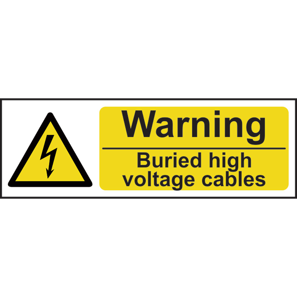 Warning buried HV cables - RPVC (600 x 200mm)