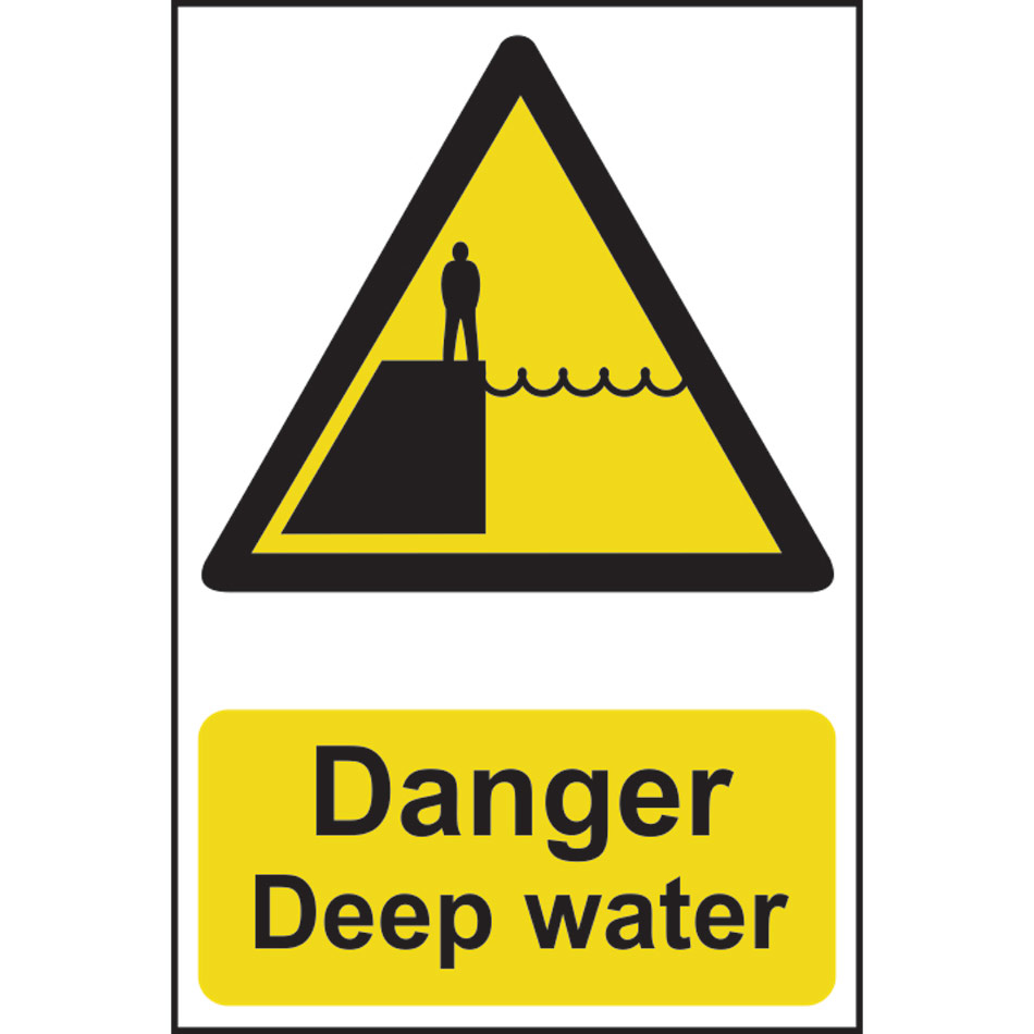 Danger Deep water - PVC (200 x 300mm)