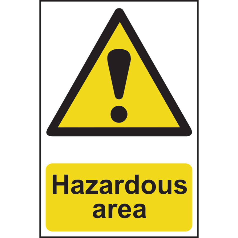 Hazardous area - PVC (200 x 300mm)