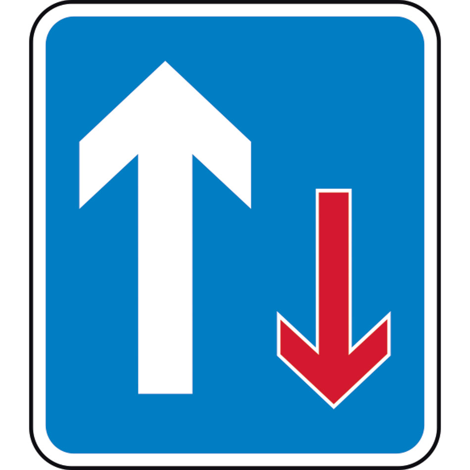 700 x 800mm Dibond 'Give way to oncoming traffic' Road Sign (without channel)