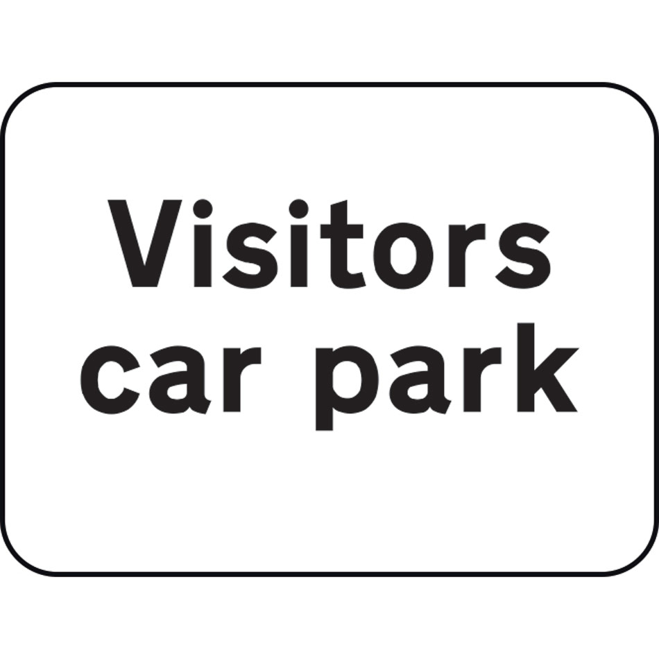 600 x 450mm Dibond 'Visitors Car Park' Road Sign (without channel)