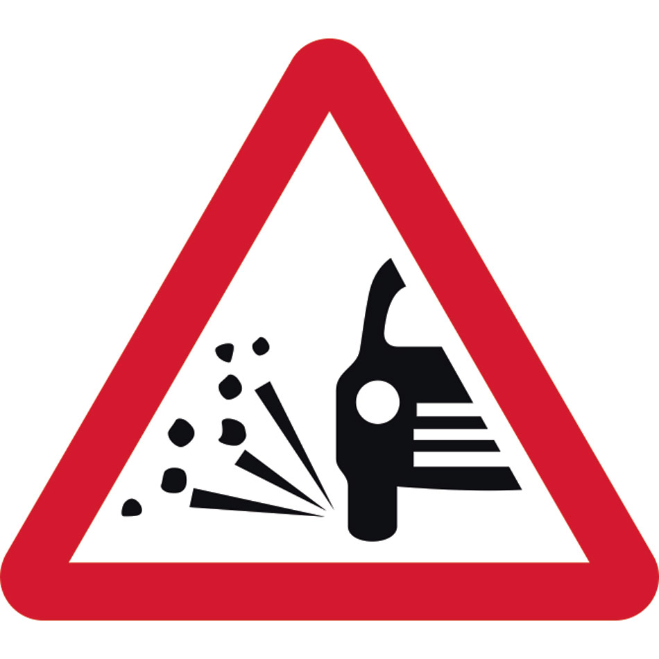600mm tri. Temporary Sign - Loose Gravel