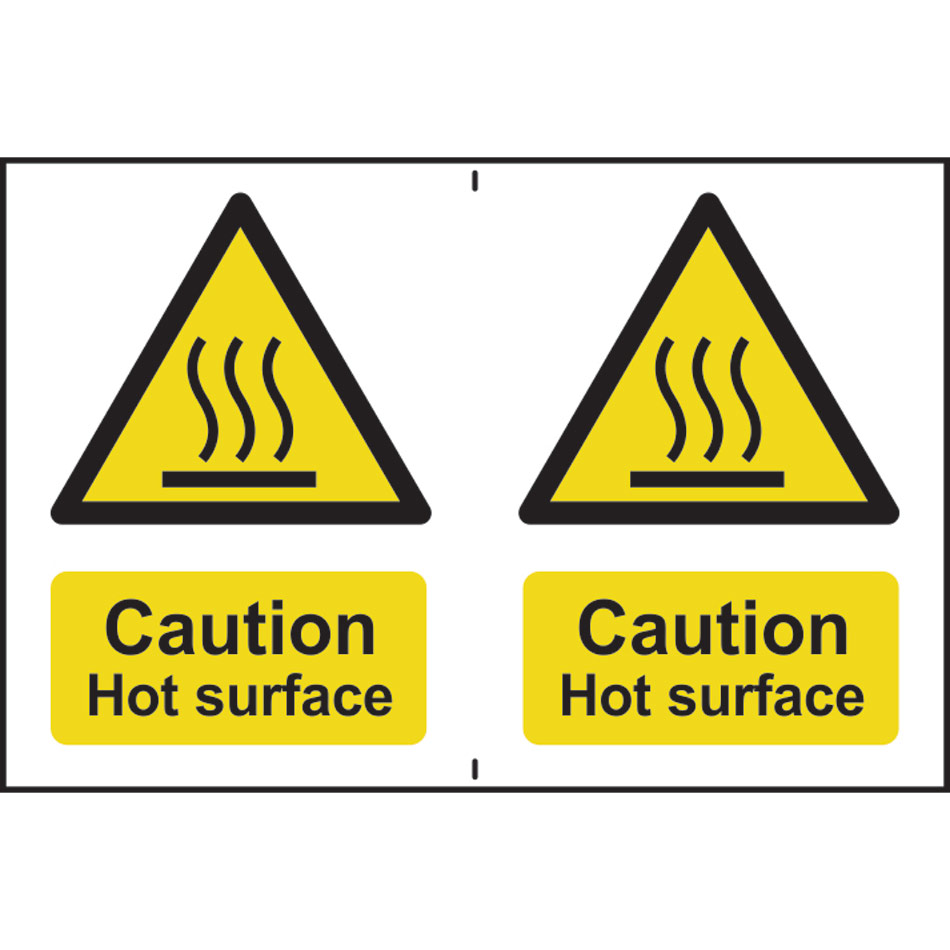 Caution Hot surface - PVC (300 x 200mm) 