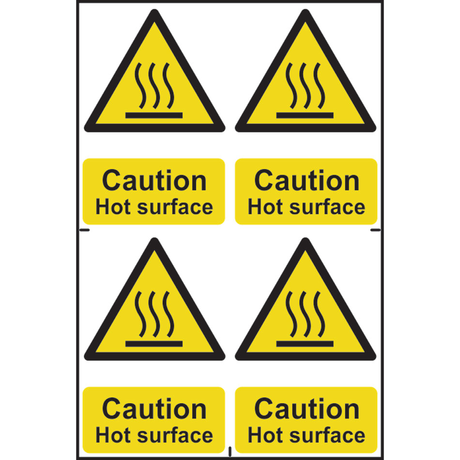 Caution Hot surface - PVC (200 x 300mm) 