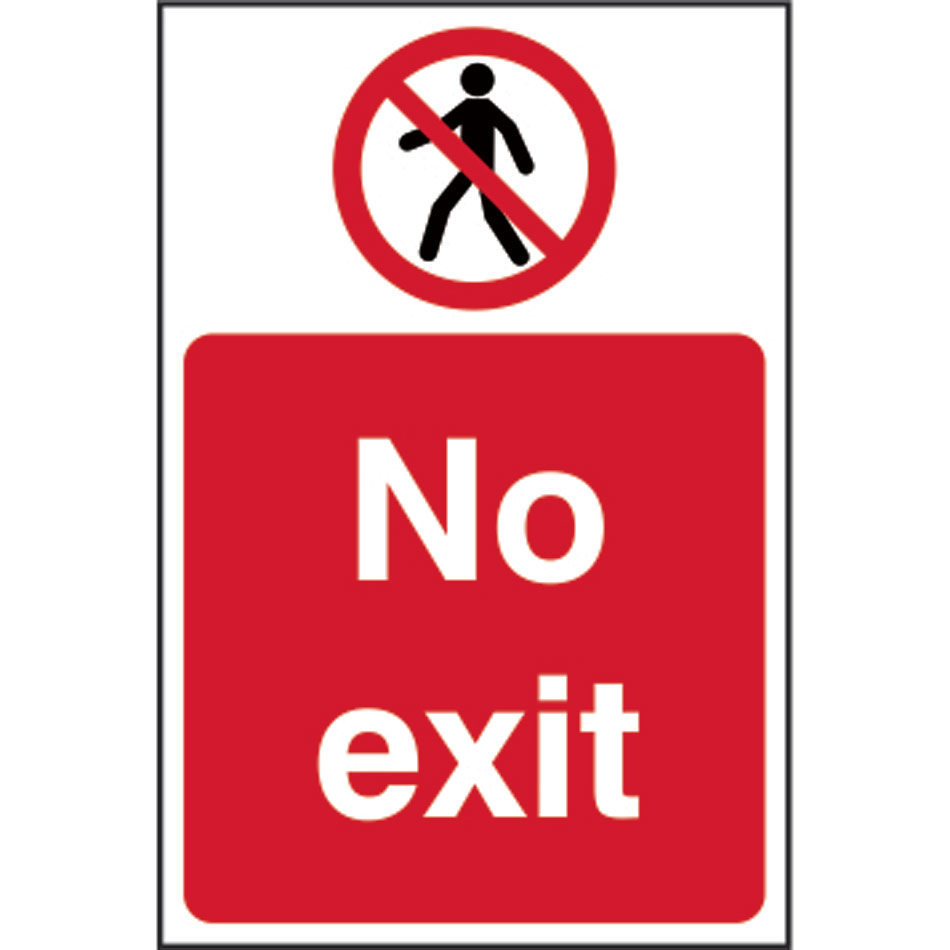 No exit - RPVC (400 x 600mm)