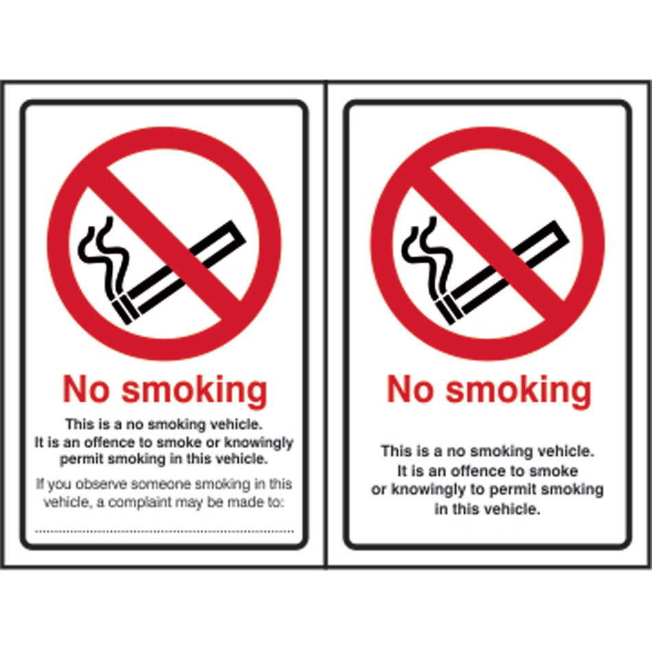 No smoking Double Sided - SA D/S (100 x 150mm)