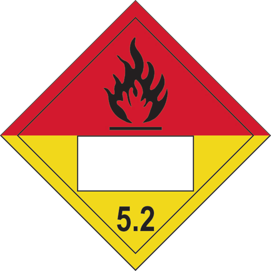 Flammable 5.2 Symbol - SAV Placard (250 x 250mm)