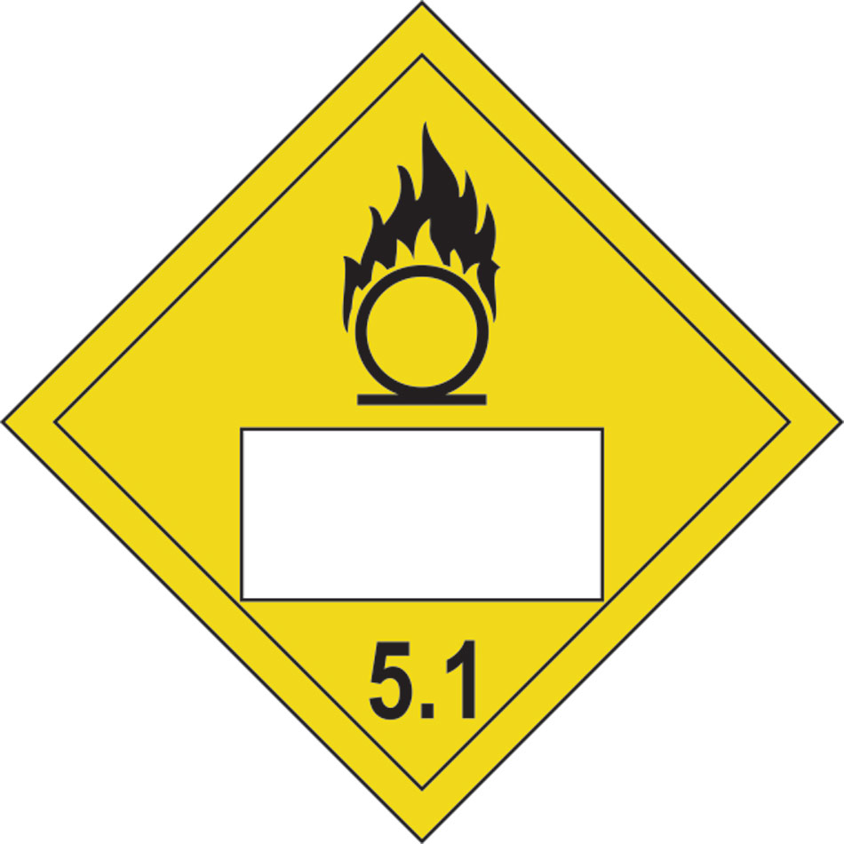 Oxidising 5.1 Symbol - SAV Placard (250 x 250mm)