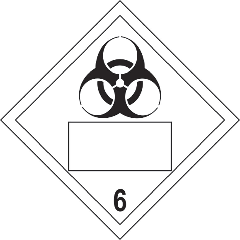 Biohazard 6 Symbol - SAV Placard (250 x 250mm)