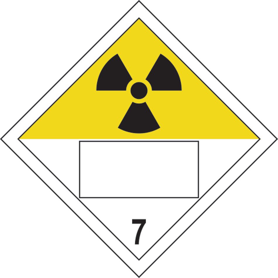 Radioactive 7 Symbol - SAV Placard (250 x 250mm)