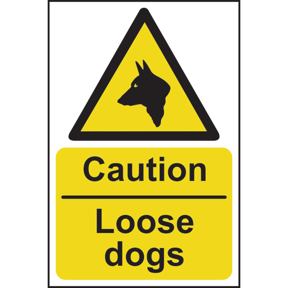 Caution Loose dogs - SAV (200 x 300mm)