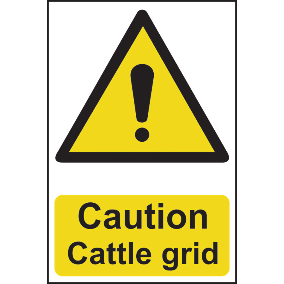 Caution Cattle grid - PVC (200 x 300mm)