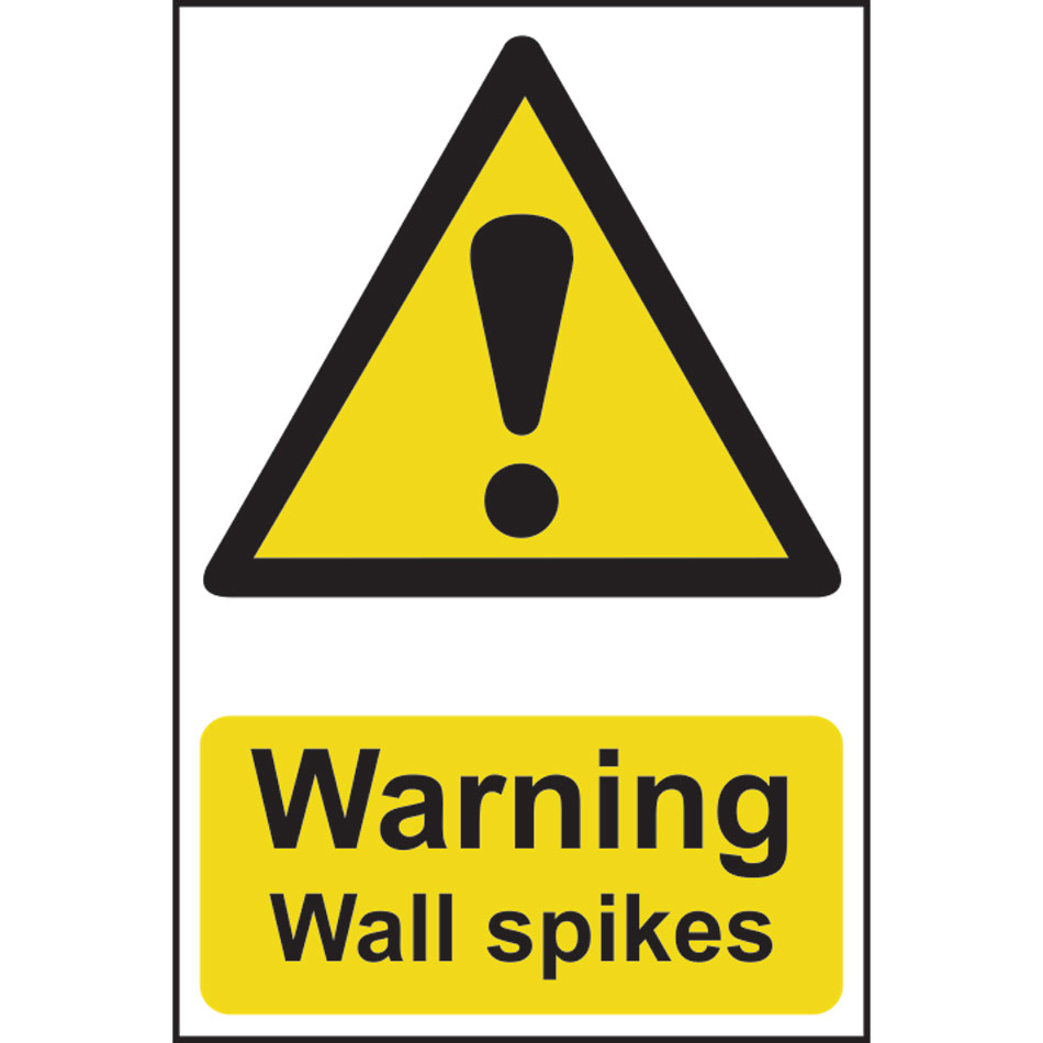 Warning Wall Spikes - PVC (200 x 300mm)
