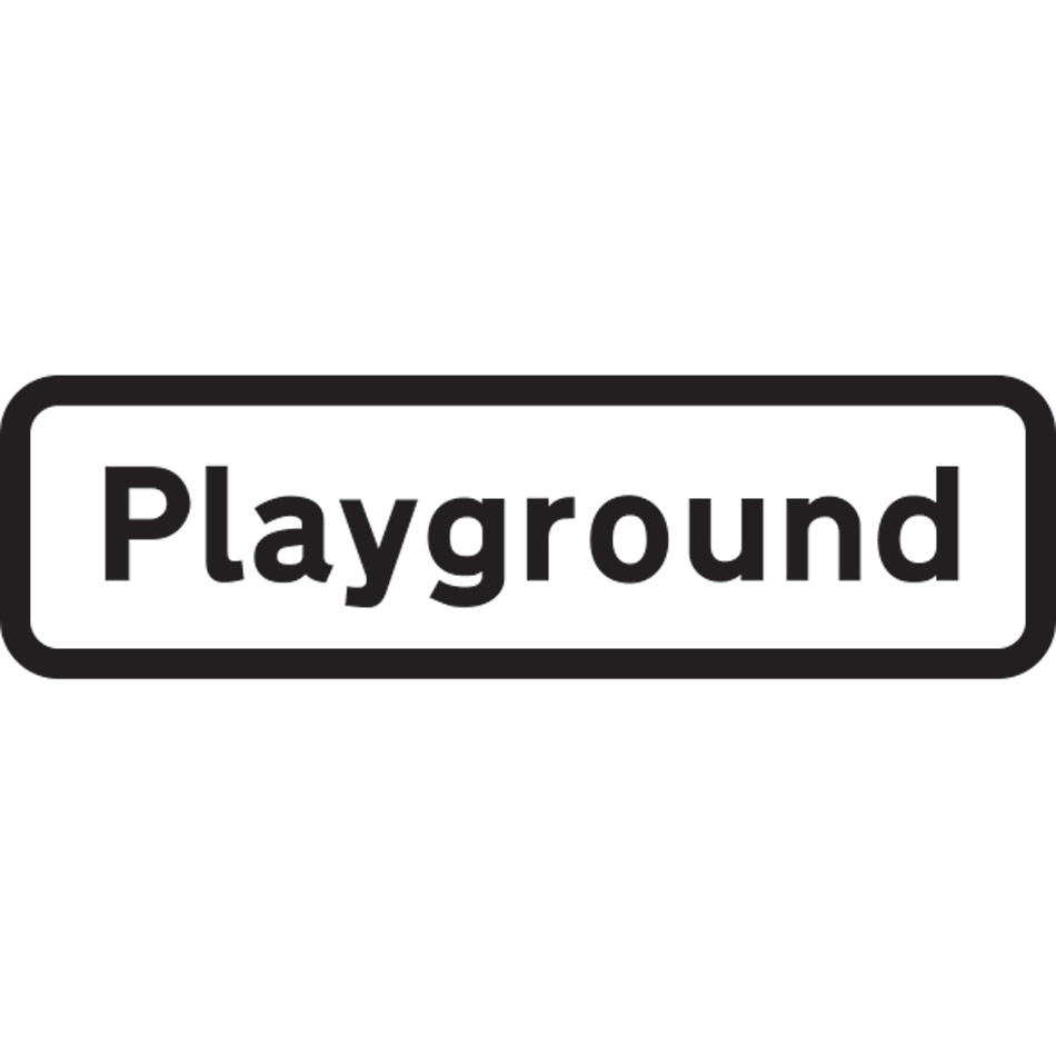 659 x 188mm Dibond 'Playground' Road Sign (without channel)