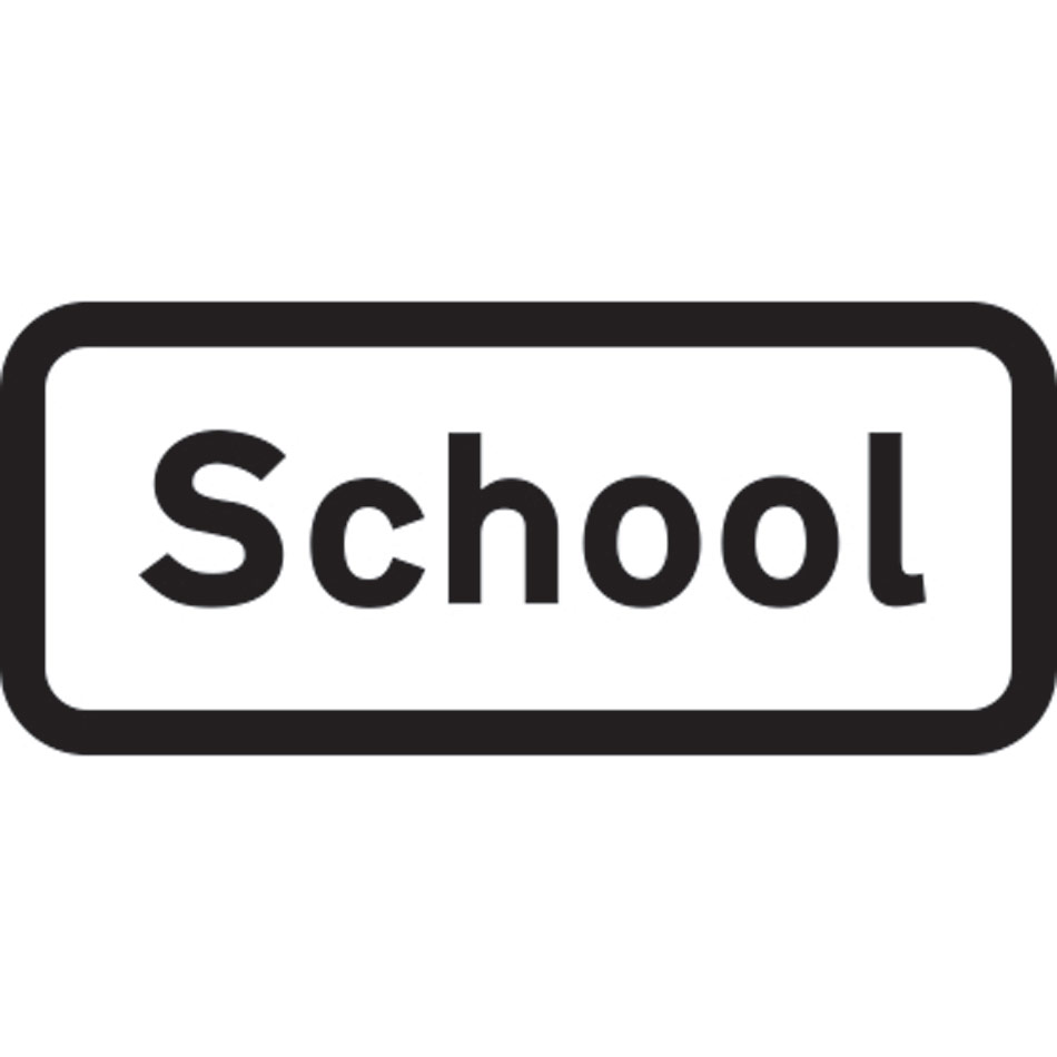 439 x 188mm Dibond 'School' Road Sign (without channel)