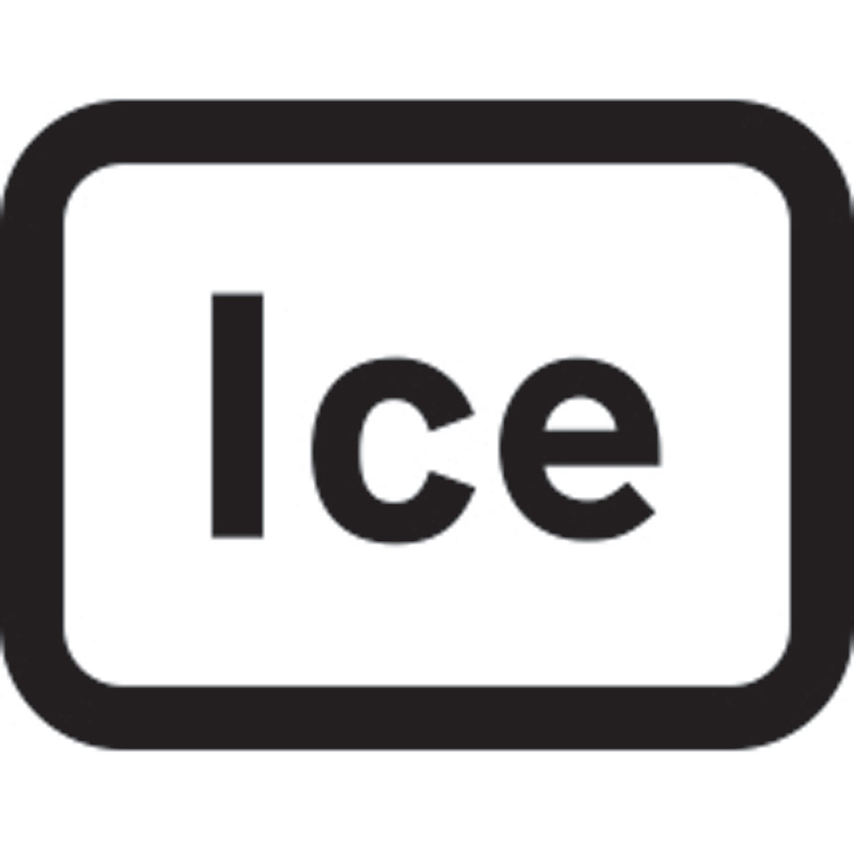 310 x 234mm Dibond 'Ice' Road Sign (without channel)