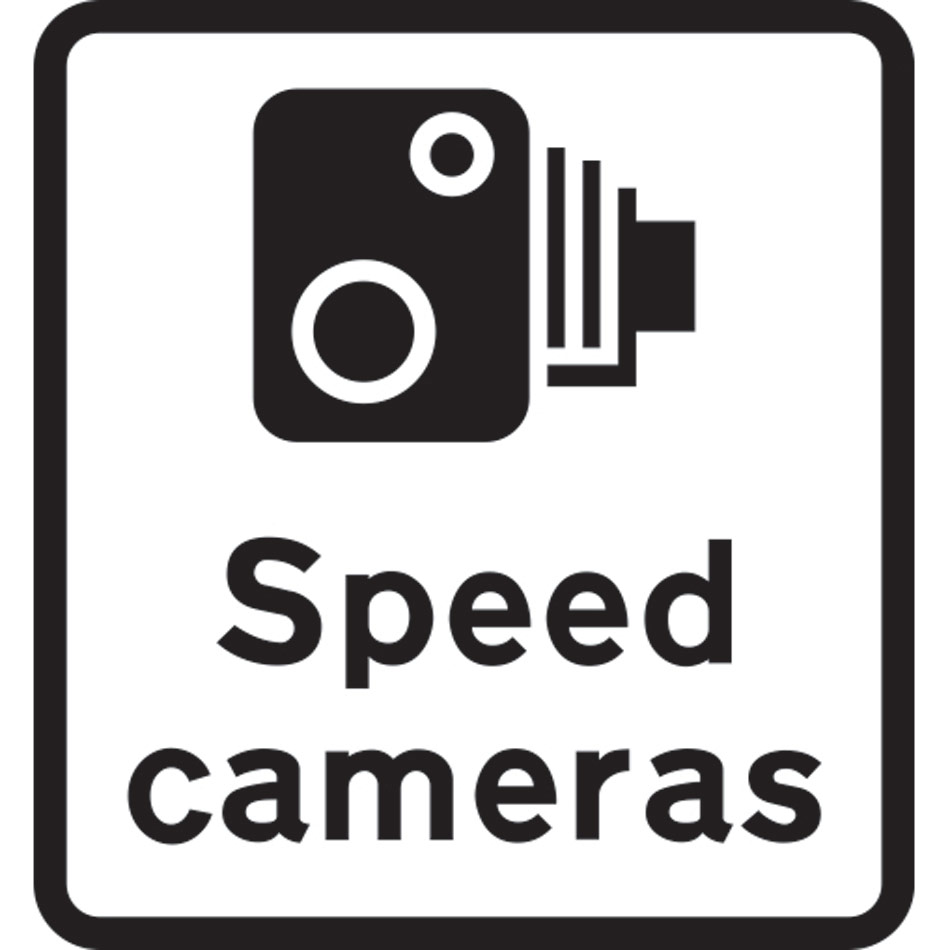 450 x 550mm Dibond 'Speed cameras' Road Sign (without channel)