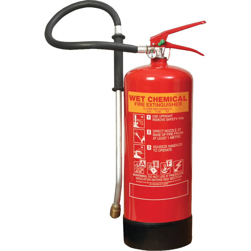 Wet Chemical Extinguisher - 6L With Lance (21A 113B 75F)