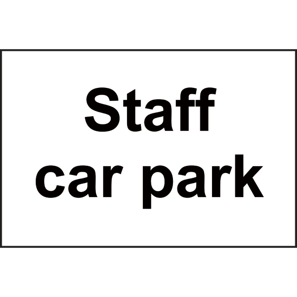 Staff car park - SAV (300 x 200mm)