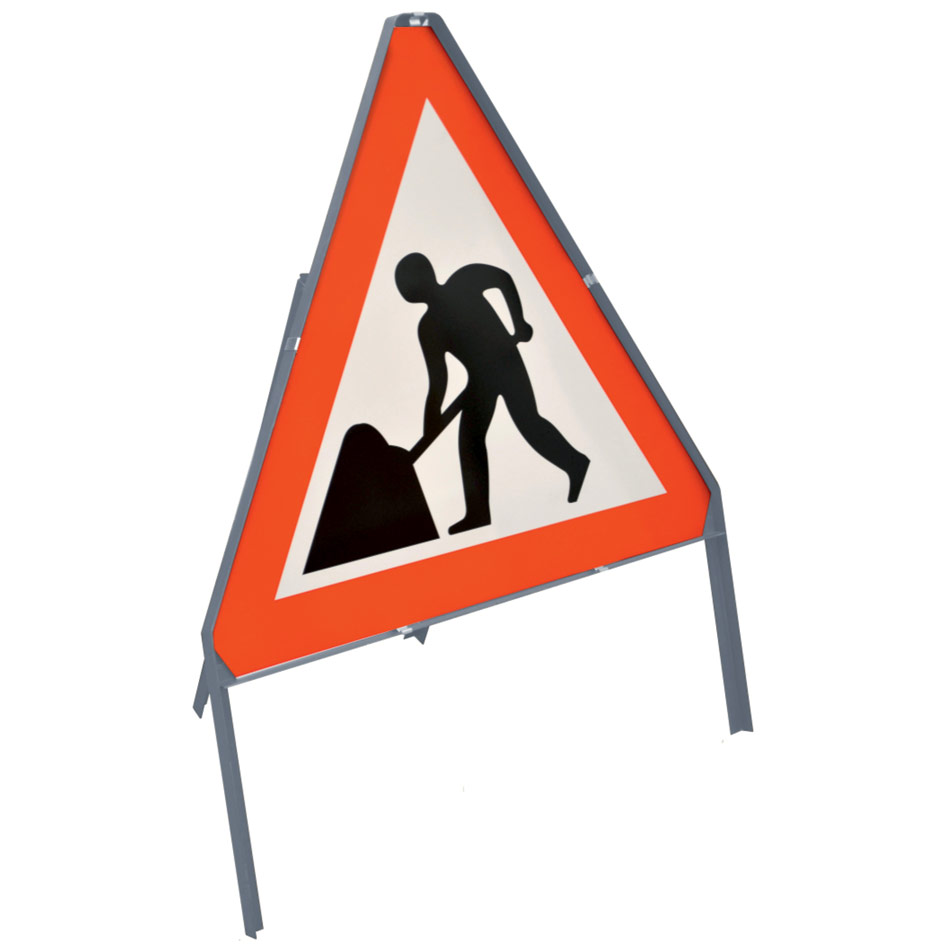 600 x 450mm Road Sign Stanchion - Double sided