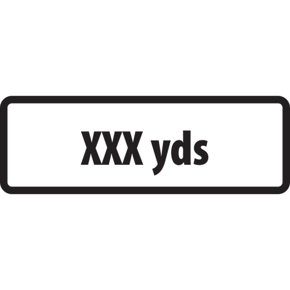 Supplementary Plate 'xxx yds' - ZIN (685 x 275mm)