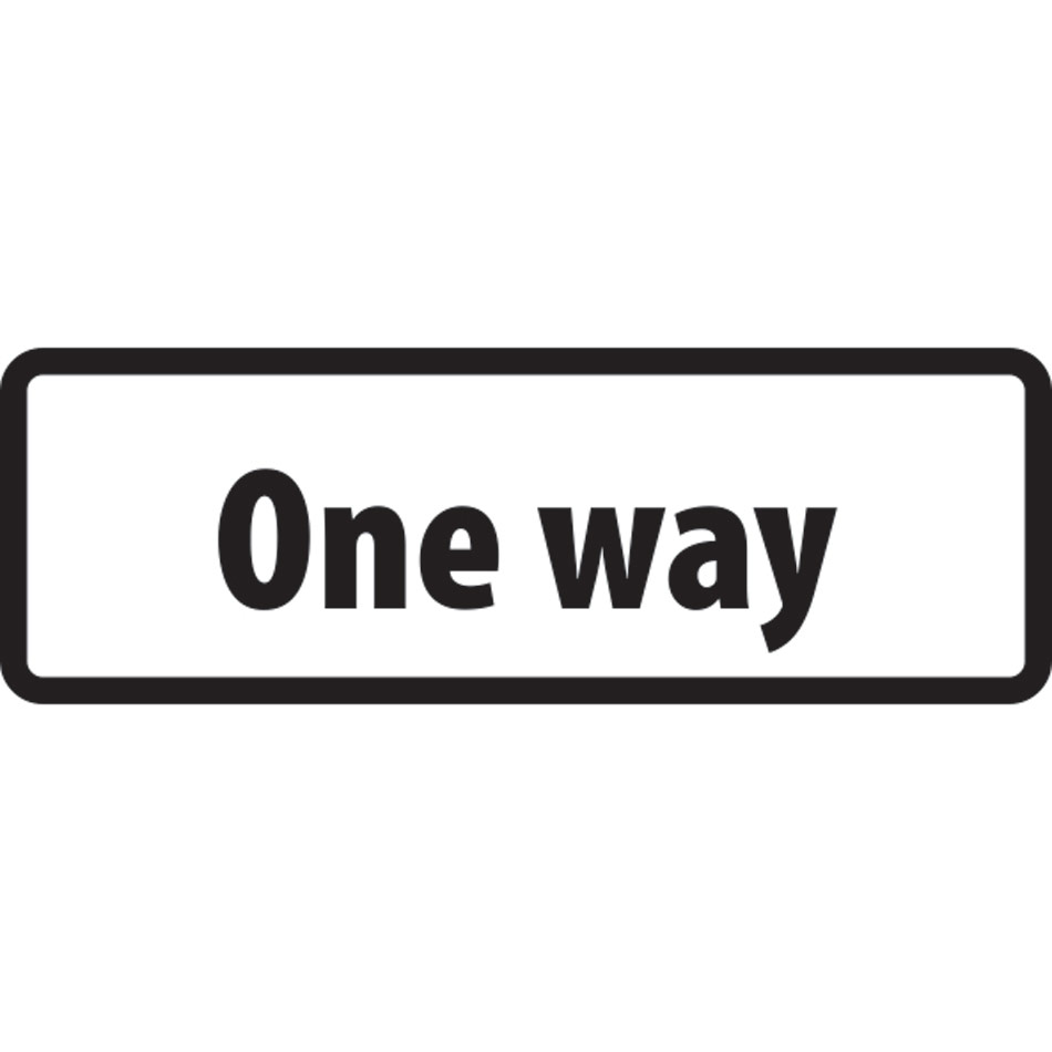 Supplementary Plate 'One way' - ZIN (685 x 275mm)