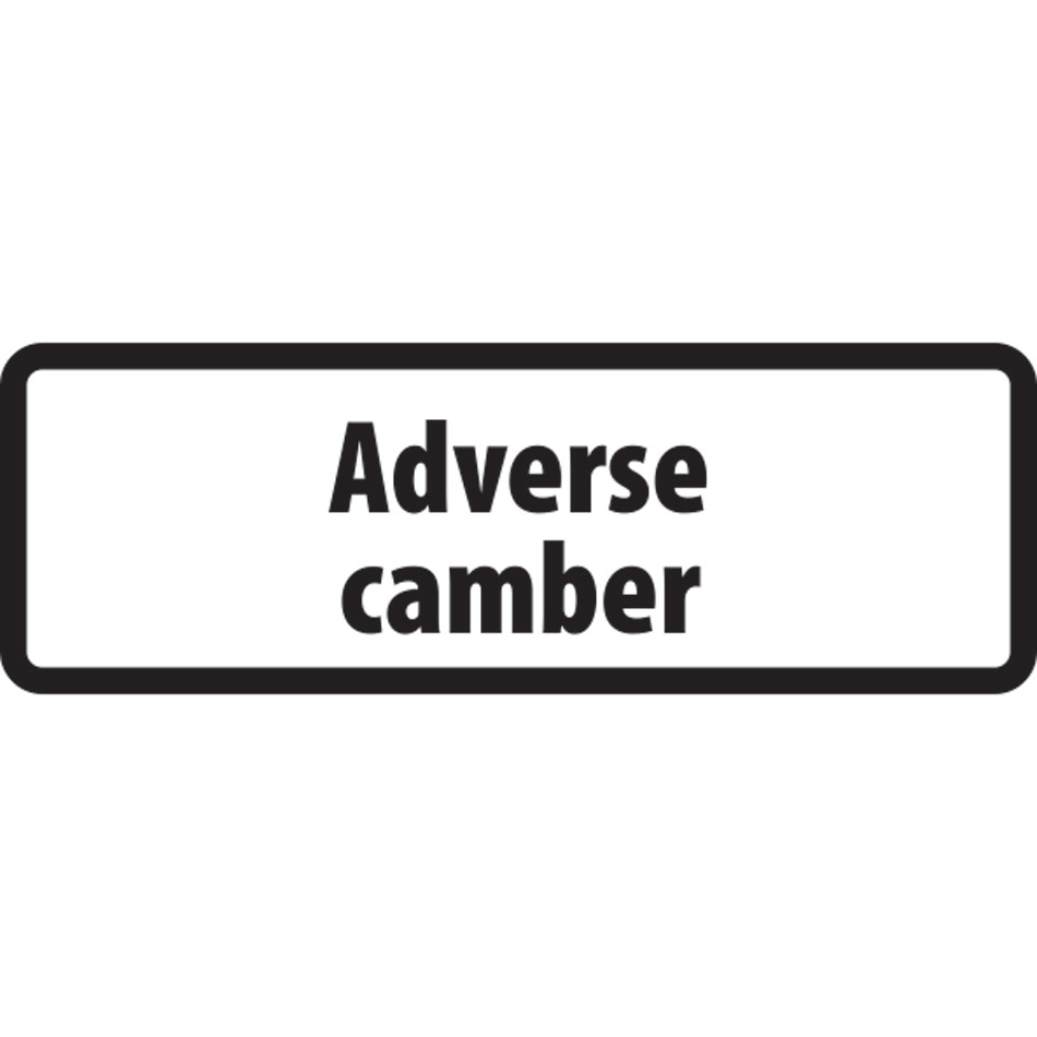 Supplementary Plate 'Adverse camber' - ZIN (870 x 300mm)