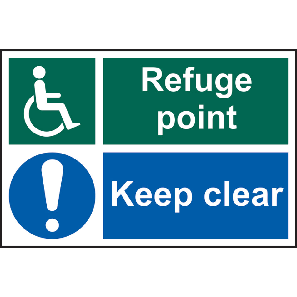Refuge point keep clear - RPVC (300 x 200mm)