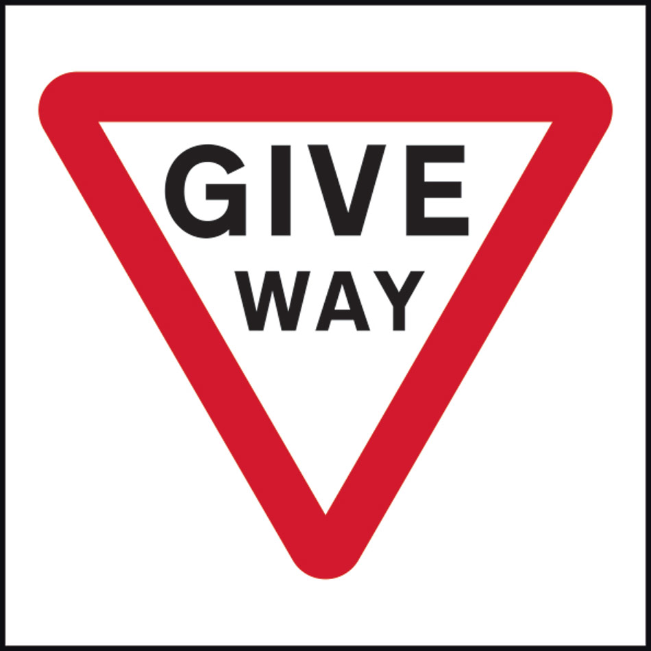 600 x 600mm Temporary Sign & Frame - Give Way