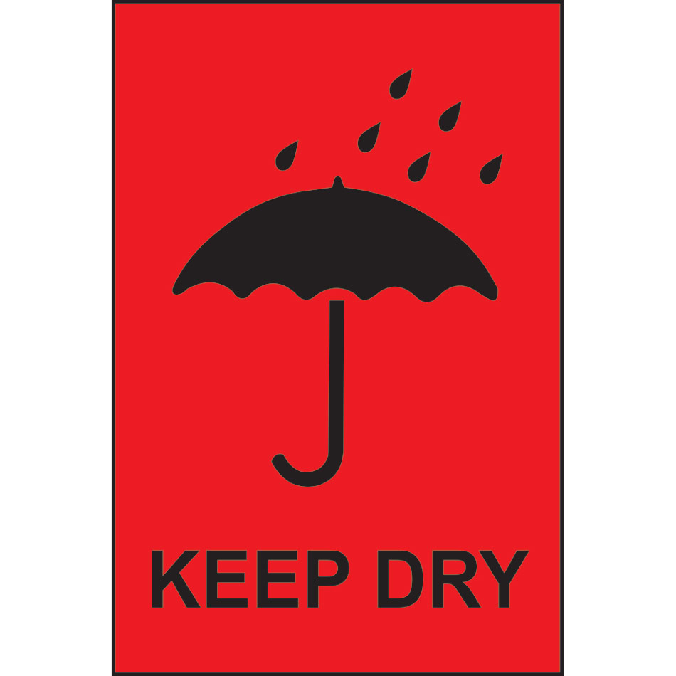 Keep dry - Paper Packaging Labels (100 x 150mm Roll of 1000)