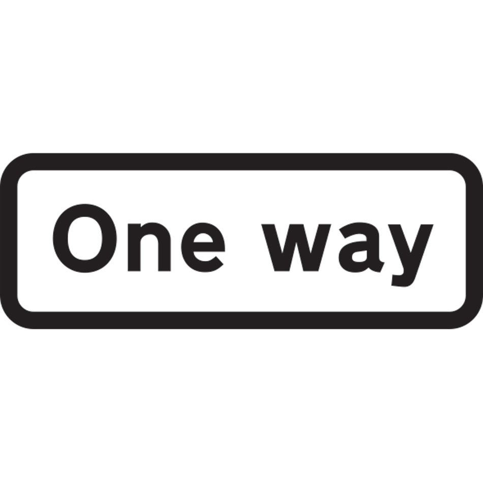 659 x 188mm Dibond 'One Way' Road Sign (without channel)