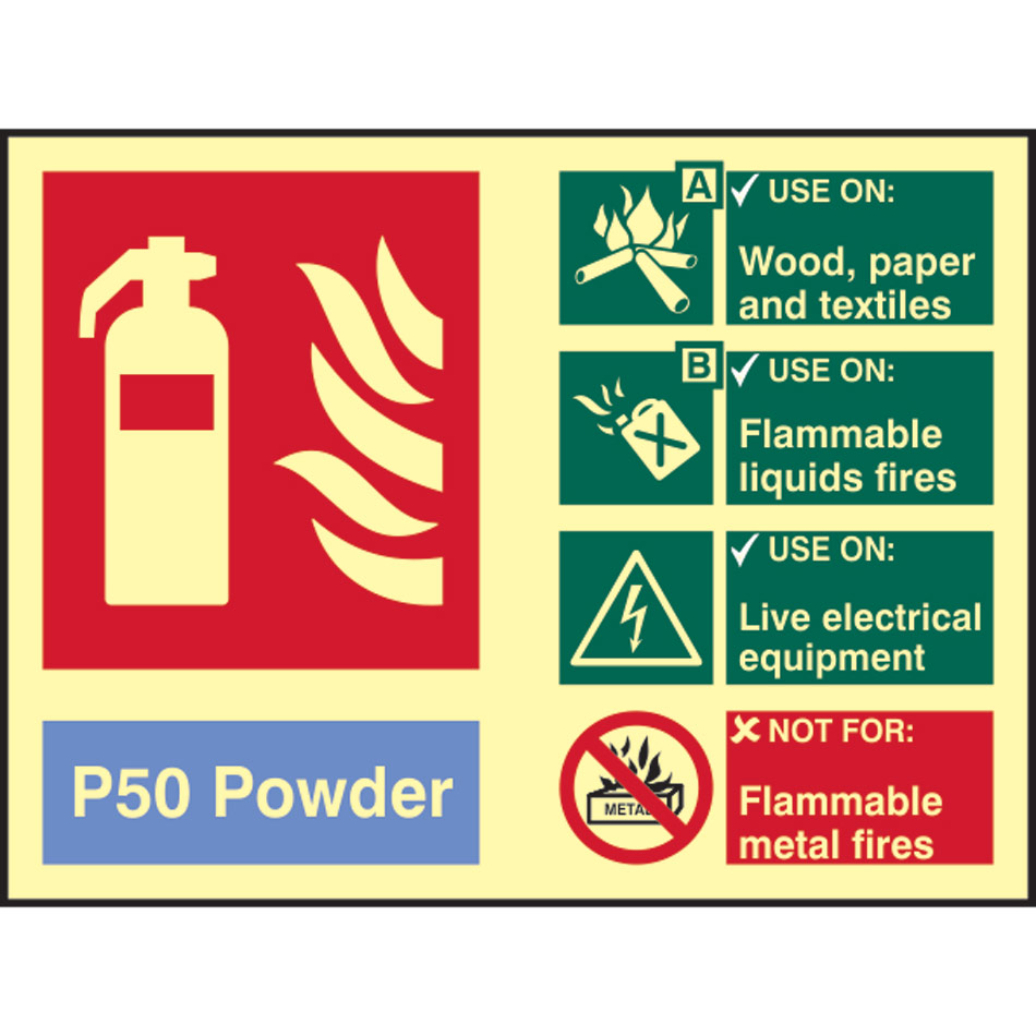 Fire Extinguisher composite - P50 Powder - PHS (200 x 150mm)